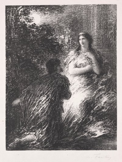 Duo des Troyens door Ignace Henri Jean Fantin Latour