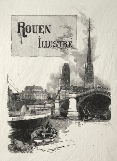 Frontispice de Rouen Illustré door Ignace Henri Jean Fantin Latour