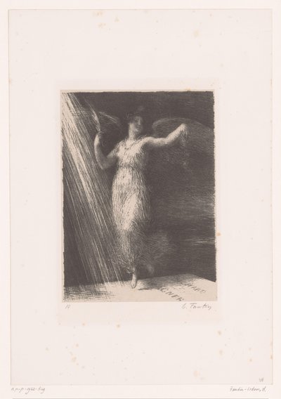 Glorie strooit bloemen op het graf van Wagner door Ignace Henri Jean Fantin Latour