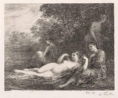 De Badhuisgangers door Ignace Henri Jean Fantin Latour
