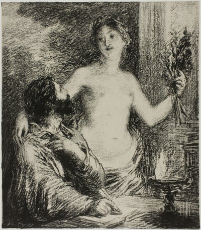 De muzikant door Ignace Henri Jean Fantin Latour