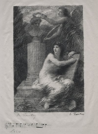Aan Berlioz (Kleine Plaat) door Ignace Henri Jean Fantin Latour