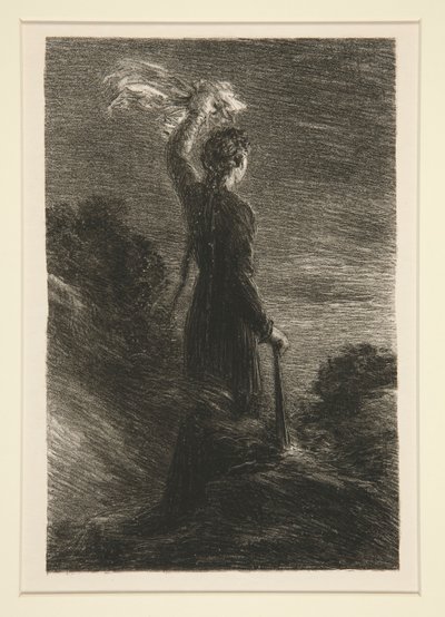 Tristan et Iseult: acte II, signaal in de nacht door Ignace Henri Jean Fantin Latour