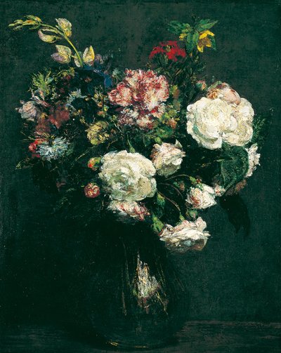 Vaas met bloemen door Henri Fantin Latour