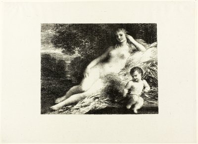 Venus en Cupido, tweede plaat door Ignace Henri Jean Fantin Latour