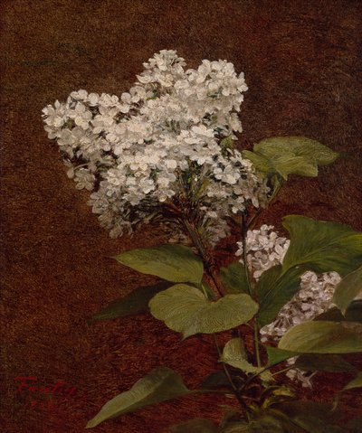 Witte seringen door Ignace Henri Jean Fantin Latour