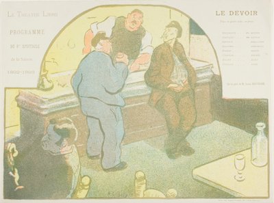 Vierde voorstelling: Le Devoir, voor Le Théatre Libre door Henri Gabriel Ibels