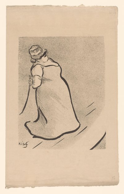 Portret van de zangeres Jeanne Bloch door Henri Gabriel Ibels