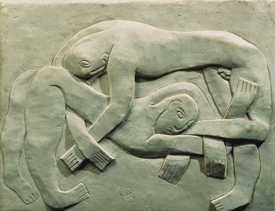 De Worstelaars door Henri Gaudier Brzeska
