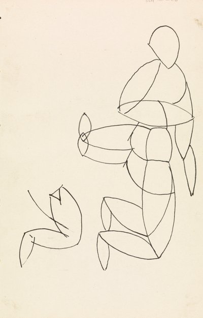 Figuurstudie door Henri Gaudier Brzeska