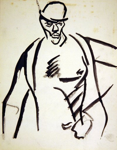 Man met bolhoed door Henri Gaudier Brzeska