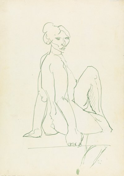Zittende Vrouwelijke Figuur door Henri Gaudier Brzeska