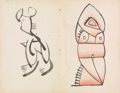 Studie voor een figuratief beeldhouwwerk, hurkende figuur door Henri Gaudier Brzeska
