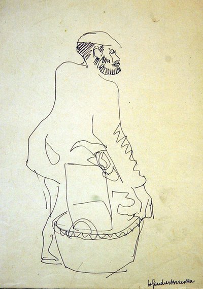 Jood uit Whitechapel die tweedehands goederen verkoopt door Henri Gaudier Brzeska