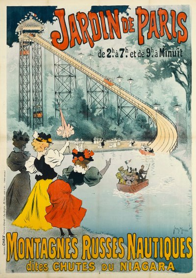 Jardin de Paris - Montagnes Russes door Henri Georges Meunier