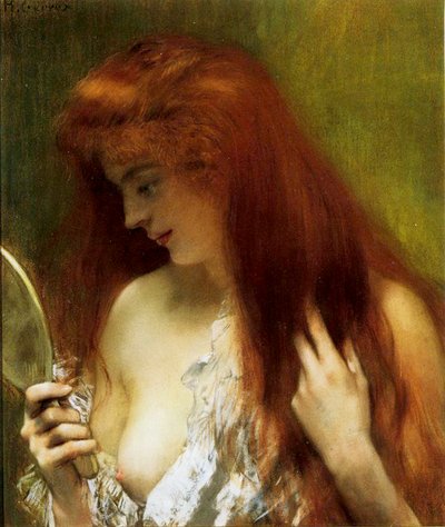 Meisje met rood haar door Henri Gervex