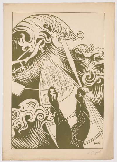 De Golf (La vague) door Henri Gustave Jossot
