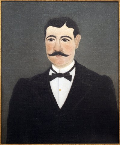 Portret van Frumence Biche in burgerkleding. Schilderij door Henri Rousseau, bekend als de Douanier, eind 19e-begin 20e eeuw, Franse kunst, Musee International d
