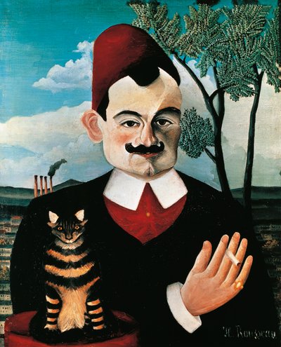 Portret van Pierre Loti, pseudoniem van Louis Marie Julien Viaud, Franse schrijver door Henri J.F. Rousseau