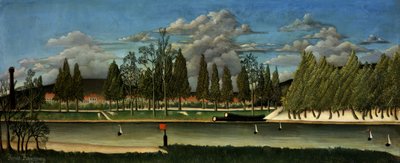 Landschap met boomstammen, ca. 1887 door Henri J.F. 1844 1910 Rousseau