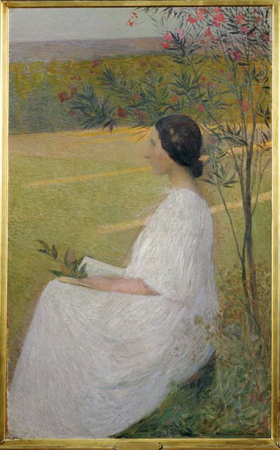 De Muze (schilderij op doek) door Henri Jean Guillaume Martin