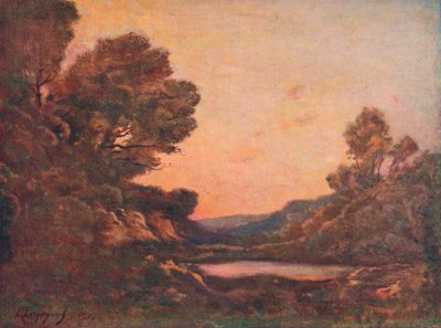 Zonsondergang, 1907 door Henri Joseph Harpignies