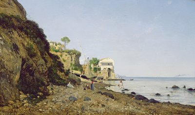 Zeegezicht bij Sorrento, 1859 door Henri Joseph Harpignies