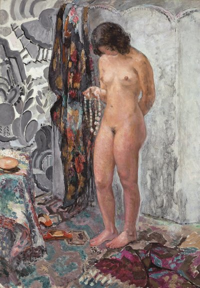 Staande naakt met een ketting, ca. 1923 door Henri Lebasque