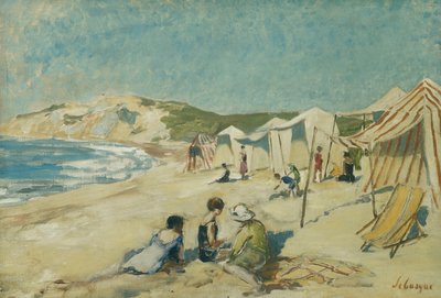 Het Strand bij Pointe St Gildas, c.1920 door Henri Lebasque