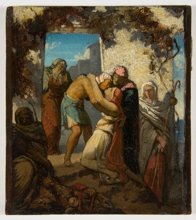 Een scène uit het verhaal van Tobit door Henri Lehmann
