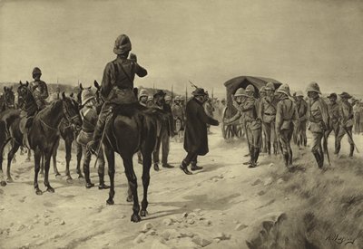 Overgave van Piet Cronje bij Paardeberg, 1900 door Henri Louis Dupray