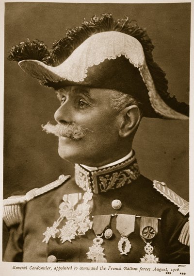 Generaal Cordonnier, aangesteld om de Franse Balkantroepen te bevelen augustus door Henri Manuel