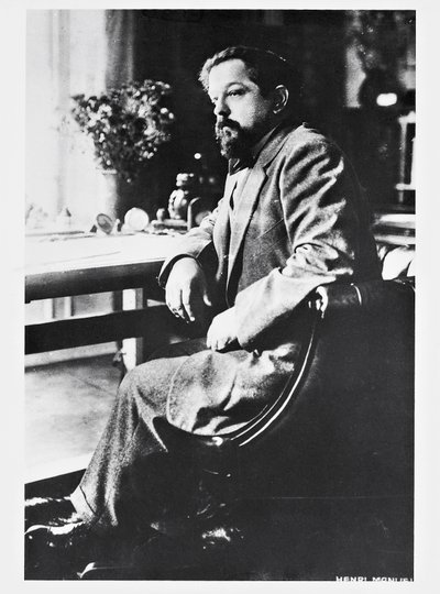 Portret van de Franse componist en pianist Claude Debussy door Henri Manuel