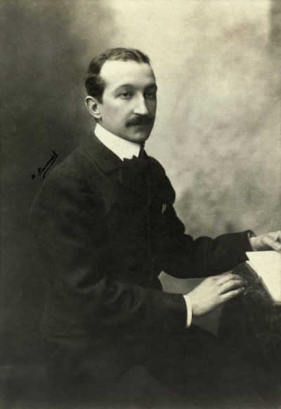 Portret van Michel Corday (foto) door Henri Manuel