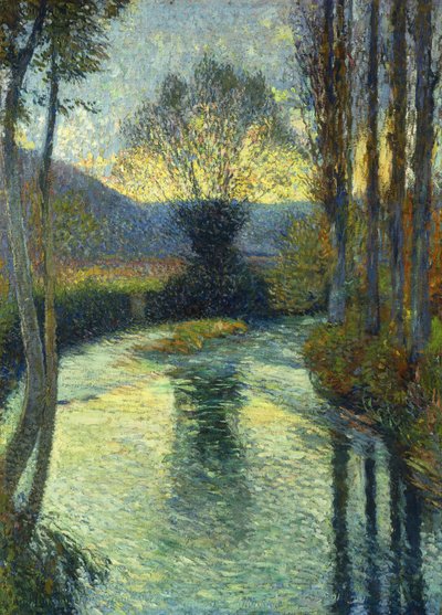 Oevers van de rivier door Henri Martin