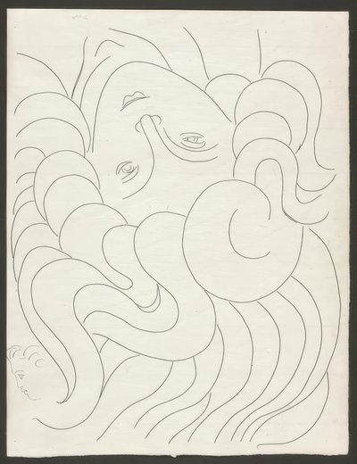 Enkele sonnetten: "Met haar zuivere nagels...", plaat 25 uit Poesies de Mallarmé door Henri Matisse
