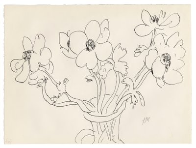 Anémones in een vaas door Henri Matisse