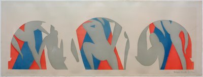 Dans, grijs, blauw, roze door Henri Matisse