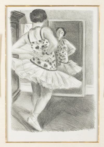 Danser weerspiegeld in de spiegel door Henri Matisse