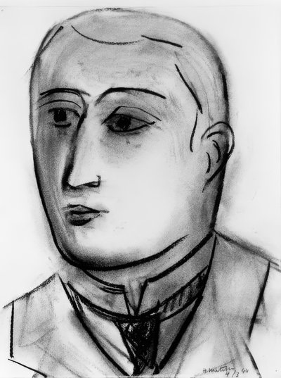 Studie voor het portret van Guillaume Apollinaire door Henri Matisse