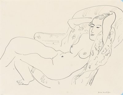 Vrouwelijk naakt, armen omhoog door Henri Matisse