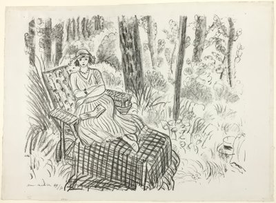 Meisje op een chaise door Henri Matisse