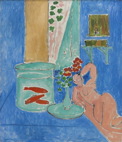 Goudvissen en beeldhouwkunst door Henri Matisse
