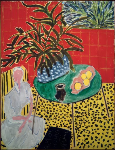 Interieur met zwarte varen door Henri Matisse