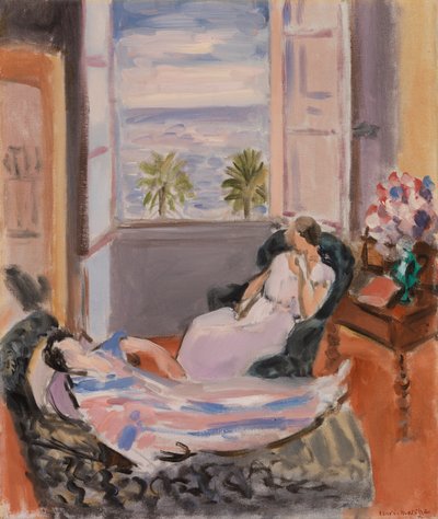 Interieur met twee figuren, open raam door Henri Matisse