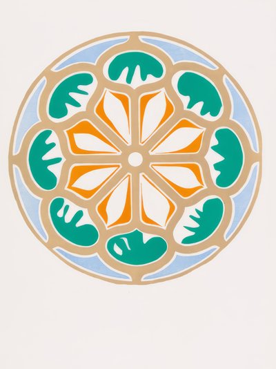 Convoluut van acht kleurenlitho