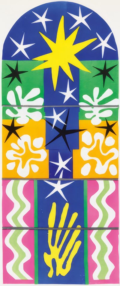 Convoluut van acht kleurenlitho