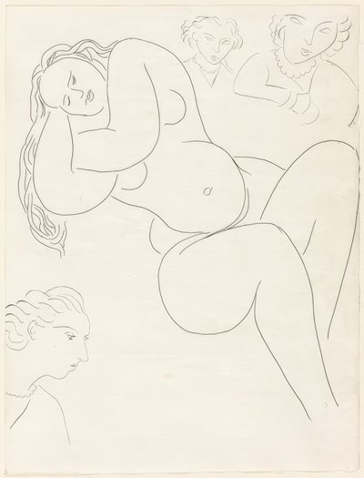 Le Sonneur, plaat acht uit Poesies de Mallarmé door Henri Matisse