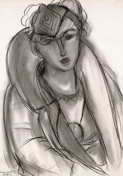Lydia (Studie voor portret in blauwe jas) door Henri Matisse