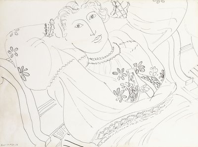 Lydia in een Roemeense blouse door Henri Matisse